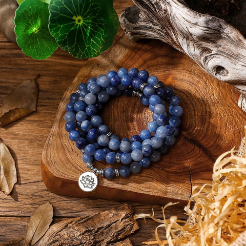 Blue Aventurine Quartz Mala