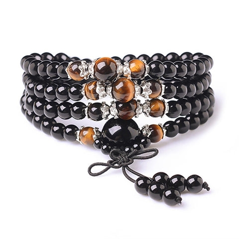 Natural Onyx Bracelet Black Buddha