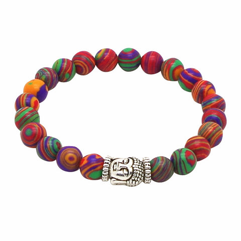 Natural Stone Bead Buddha Bracelets