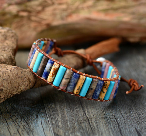 Natural Stones  Weaving Bracelet