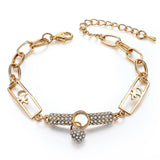 Bangles with Stones Gold color Bracelet